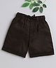 BAATCHEET Cotton Solid Shorts - Brown