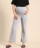 Blush 9 Cotton Solid High Waist Maternity Palazzo - Grey