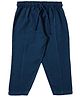 Snowflakes Cotton Solid Trousers - Teal Blue