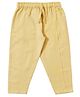 Snowflakes Cotton Solid Trousers - Off White