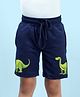 NUSYL Cotton Blend Dinosaur Printed Shorts - Navy Blue