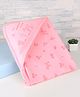 Zero Interlock Knit Hooded Towel With Animal Print L 80 x B 80 cm - Light Pink