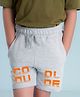 NUSYL Cotton Blend Cool Dude Text Printed Shorts - Grey