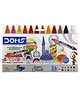 Doms BI-Colour Wax Crayons 12 x 2 Shades with Pencil & Car Shaped Eraser - Pack of 12