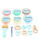 Doms Modelling Dough In 6 Shades & Tools Kit - Multicolour