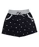 Femea Interlock Hearts Printed Shorts - Black