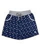 Femea Interlock Stars Printed Shorts - Blue