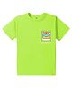 KAVEE Pure Cotton Half Sleeves Need Vitamin Sea Text Printed Tee - Neon Green