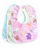 Sparkle Joy Waterproof Feeding Bibs With Snap Button Closure Animal Print Pack Of 3 - Multicolor