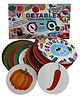 LITTLEFOLKS Preschool Learning Activity Book | Vegetables Flash Cards-Velcro Activity Book |Toddlers Busy Binder|Birthday Gifts Girls/Boys Aged 1-5 |Interative Learning Toy|Travel Friendly