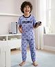 Pine Kids Single Jersey Knit Half Sleeves Co-ords Night Suit with Gaming Theme Print - Light Blue