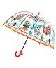 CHAATEWALA Space Theme Designed Transparent Umbrella - Multi Colour