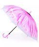 CHAATEWALA Sunflower Designed Transparent Umbrella - Pink