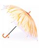 CHAATEWALA Sunflower Designed Transparent Umbrella - Orange