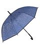 CHAATEWALA Transparent Leaves Digital Designed Umbrella - Blue
