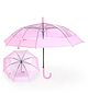 CHAATEWALA Solid See Through Umbrella - Dark Pink
