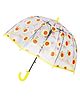 CHAATEWALA Sunflower Designed Transparent Dome Shape Umbrella -Multi colour