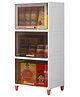 House of Quirk 3 Layer Plastic Storage Cabinet Flip Top with Utility Storage Unit for Living Room Bedroom Multi-Drawer Organizer 35 cm - White