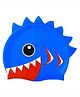 Little Surprise Box 3D Eye Print Wrinkle Silicone Swimming Cap - Blue