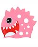 Little Surprise Box 3D Eye Polka Print Silicone Swimming Cap - Pink