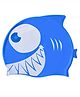 Little Surprise Box Fish Jaw Print Silicone Swimming Cap - Sky Blue