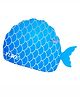 Little Surprise Scales Print Silicone Swimming Cap - Blue