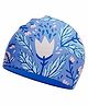 Little Surprise Box Leaf & Bloom Print Silicone Swimming Cap - Blue