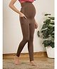 Zelena Solid High Waist Leggings - Brown