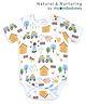 My Milestones Interlock Half Sleeves Vehicles & Animals Printed Onesie - White