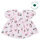 My Milestones Muslin Puffed Sleeves Rose Printed Dress - White