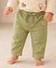 My Milestones Cotton Woven Solid Trousers - Pista Green