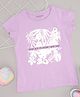 Pantaloons Junior Cotton Half Sleeves Floral Printed Tee - Lilac