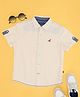 Pantaloons Junior Cotton Half Sleeves Striped Shirt - Off White