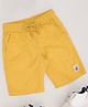 Pantaloons Junior Giraffe Patch Detailed Shorts - Ochre