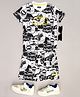 Pantaloons Junior Cotton DC Comics Featuring Half Sleeves Batman Printed Tee & Coordinating Short Set - White