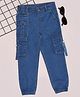 Pantaloons Junior Cotton Solid Joggers - Blue