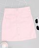 Pantaloons Junior Pearls Embellished Button Detailed Skirt - Barely Pink