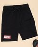 Pantaloons Junior Cotton Marvel Featuring Typography Printed Shorts - Black