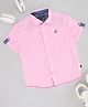 Pantaloons Junior Cotton Linen Half Sleeves Solid Shirt - Pink