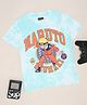 Pantaloons Junior Cotton Naruto Featuring Half Sleeves Uzumaki Printed Tee - Light Blue