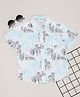 Pantaloons Junior Cotton Half Sleeves Tiger Printed Shirt - Blue