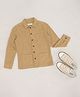 Pantaloons Junior Cotton Full Sleeves Solid Shirt - Curry