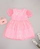 Pantaloons Junior Half Puffed Sleeves Sequins Embellished Dress - Pink