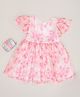 Pantaloons Junior Half Sleeves Sequins Embellished Floral Printed Dress - Pink