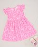 Pantaloons Baby Cotton Cap Sleeves Lemon Printed Dress - Pink