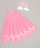 Pantaloons Baby Cotton Sleeveless Palm Tree Embroidered Dress - Pink