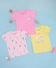 Pantaloons Baby Cotton Pack of 3 Half Sleeves Ice Cream Printed Tee - Multi Colour