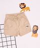 Pantaloons Baby Roar Some Text Patch Embroidered Shorts - Birch