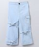 Taffykids Denim Full Length Bow Detail Cargo Pant - Light Blue