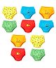SuperBottoms Pure Cotton Pack Of 10 Animals Printed Panties - Multi Colour